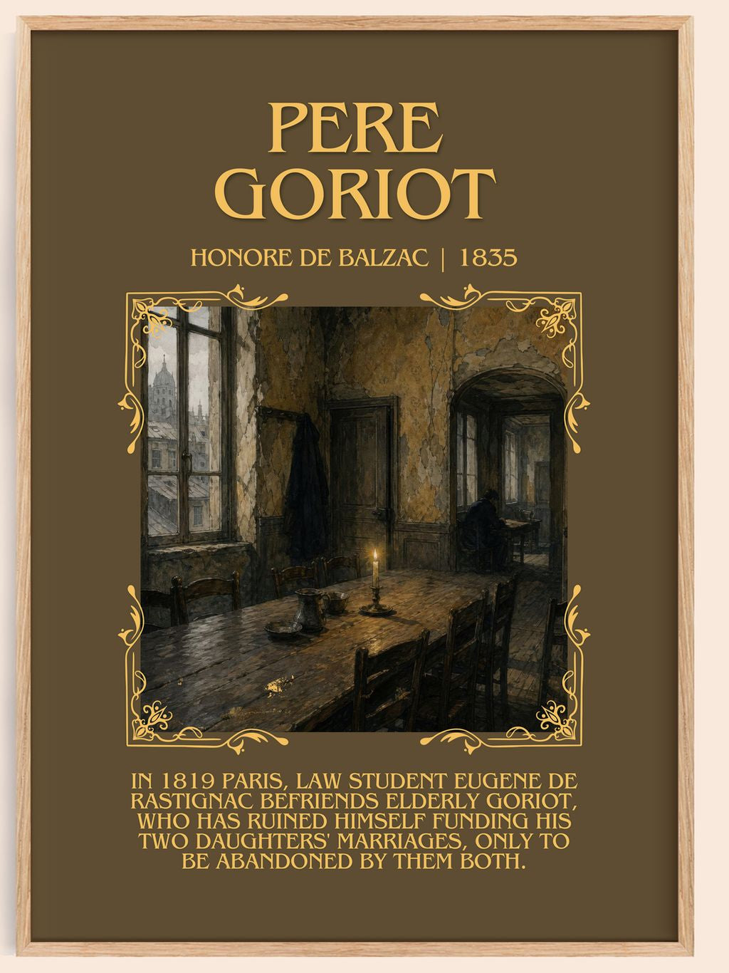 Père Goriot Minimalist Book Poster by Honoré de Balzac – book poster
