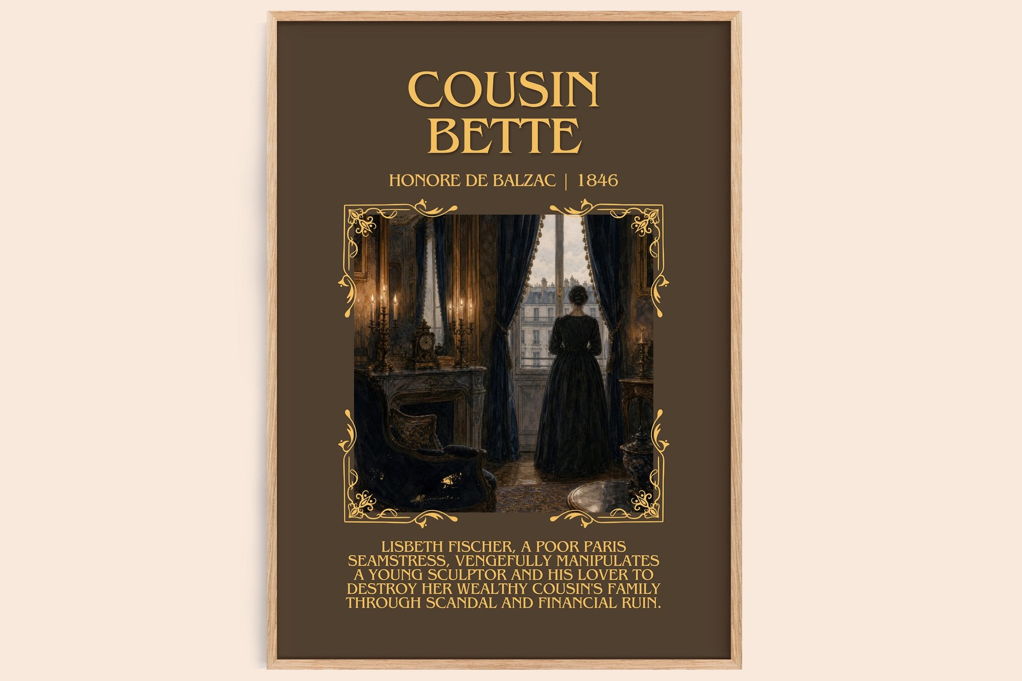 Cousin Bette Minimalist Book Poster by Honoré de Balzac