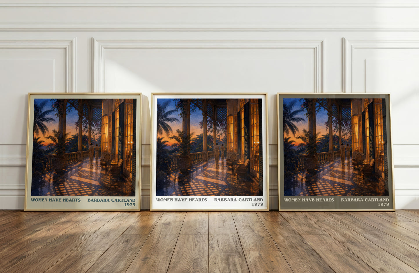 Women Have Hearts literary art print colour and style options – Barbara Cartland book art