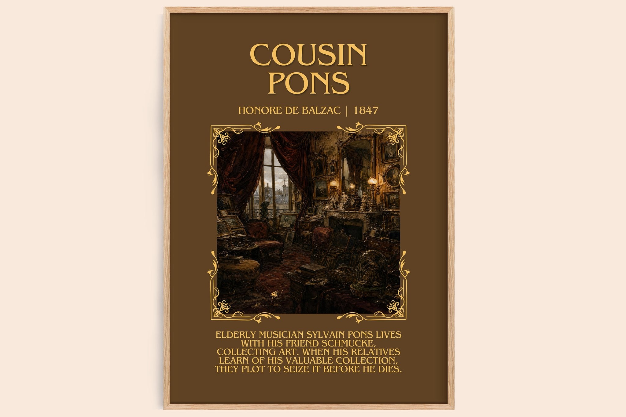 Cousin Pons Minimalist Book Poster by Honoré de Balzac