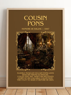 Cousin Pons Minimalist Book Poster by Honoré de Balzac – image 2