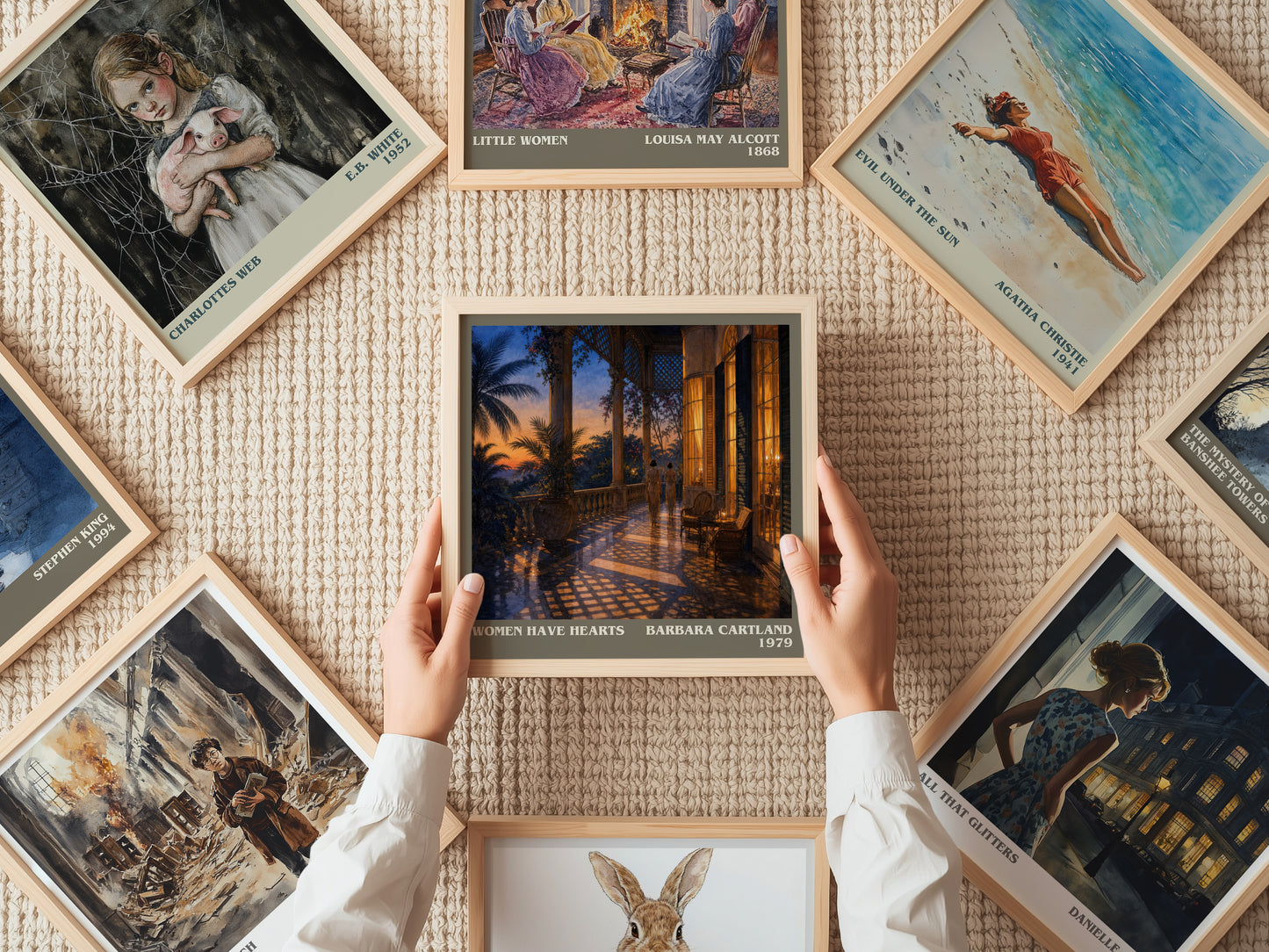 Women Have Hearts literary book poster framed on wall – romance wall art