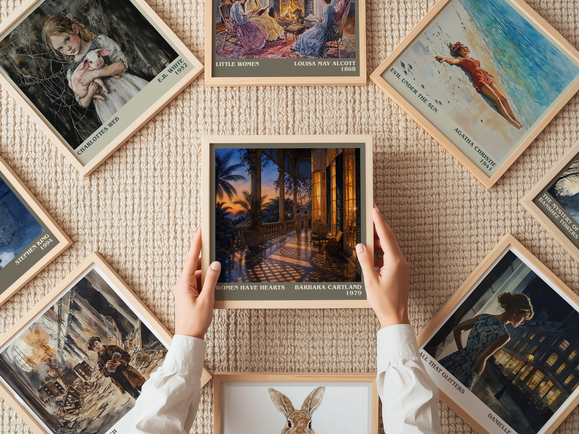 Women Have Hearts literary book poster framed on wall – romance wall art