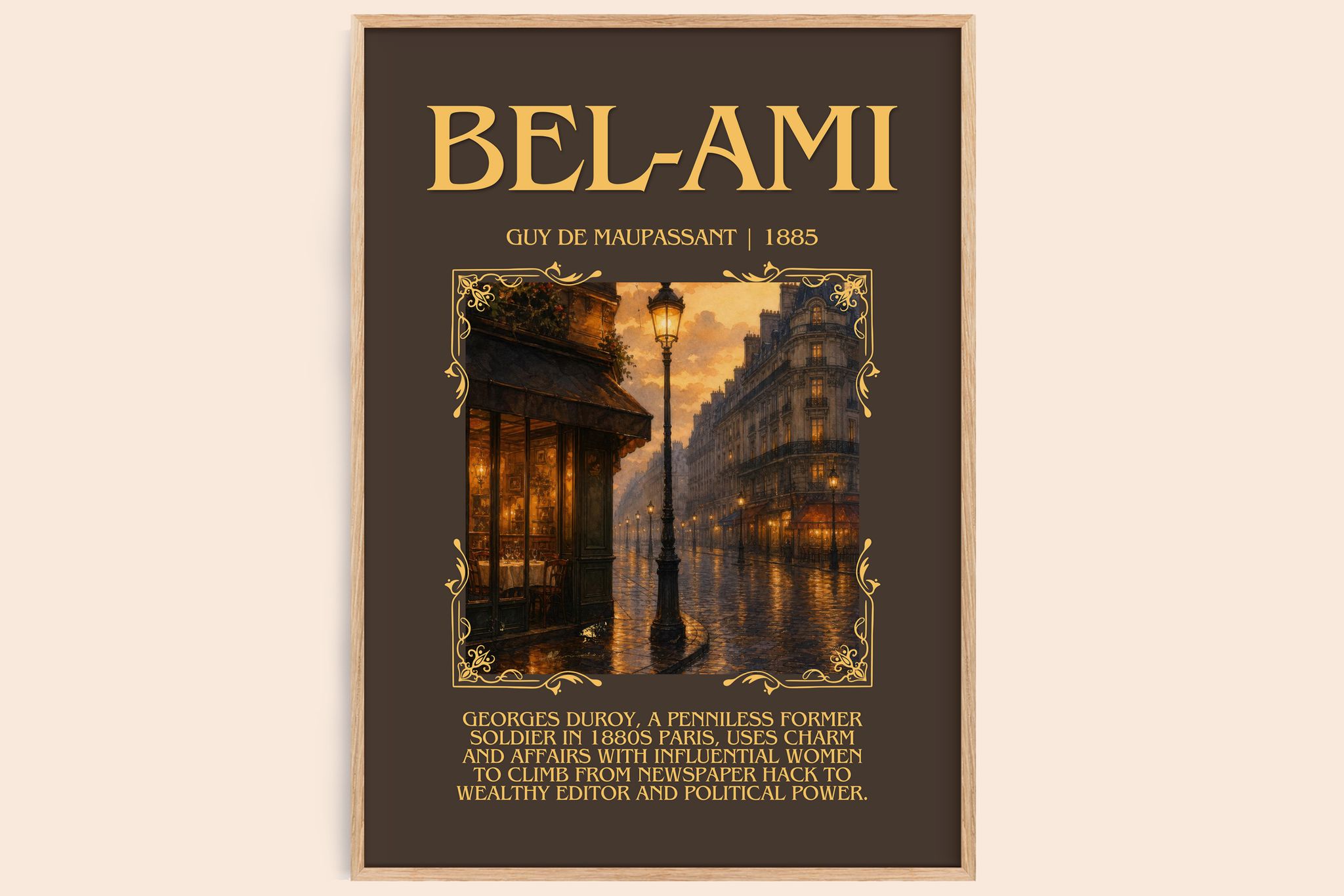 Bel-Ami Minimalist Book Poster by Guy de Maupassant