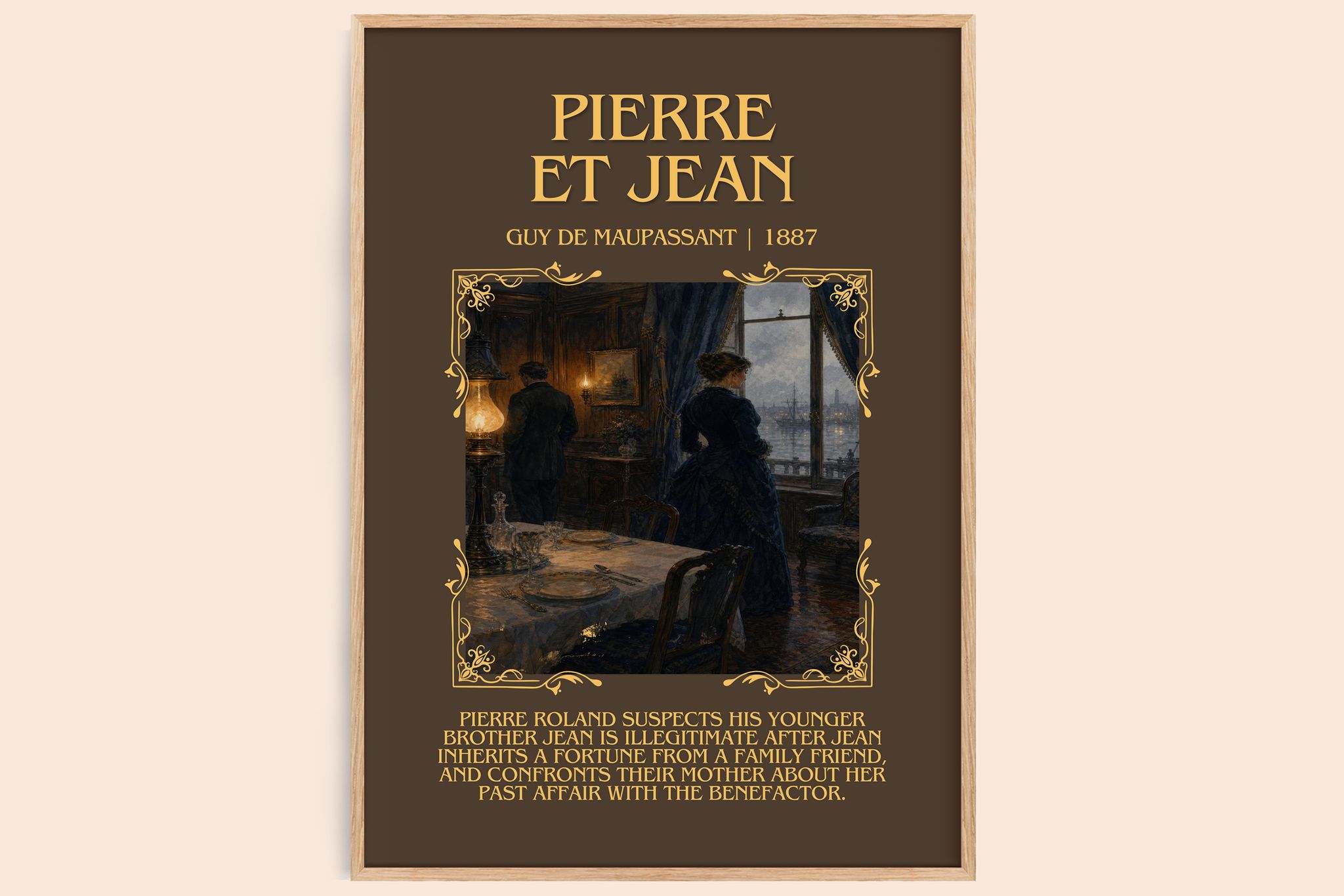 Pierre et Jean Minimalist Book Poster by Guy de Maupassant