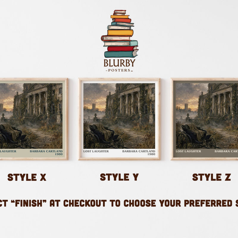 Lost Laughter literary print in frame leaning in hallway – romance wall art