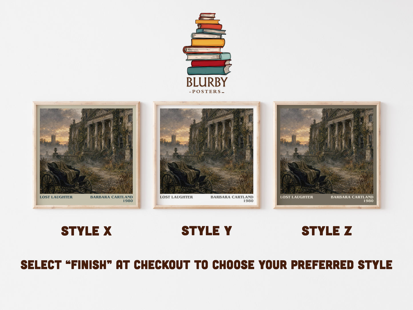 Lost Laughter literary print in frame leaning in hallway – romance wall art