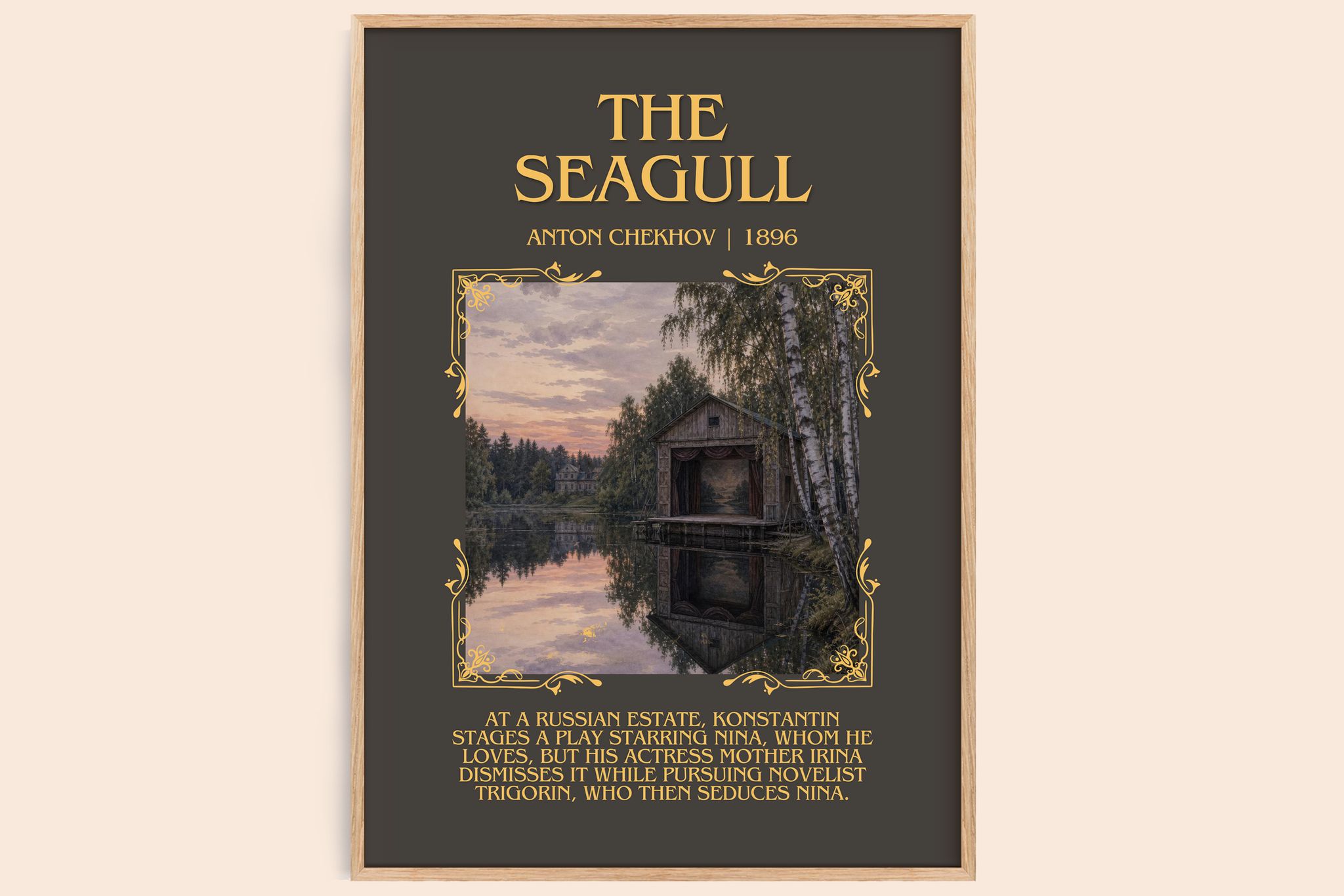 The Seagull Minimalist Book Poster by Anton Chekhov