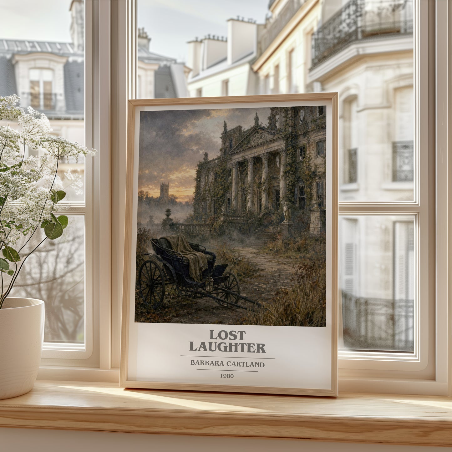 Lost Laughter book cover poster colour and style options – Barbara Cartland book art