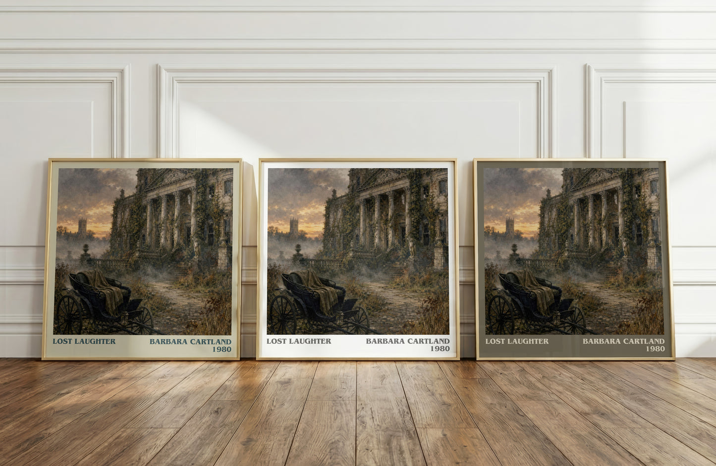 Lost Laughter literary art print colour and style options – Barbara Cartland book art