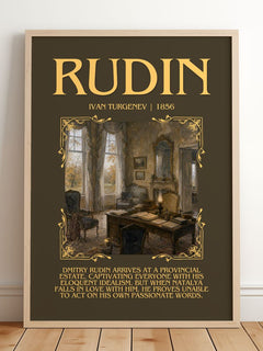 Rudin Minimalist Book Poster by Ivan Turgenev – image 2