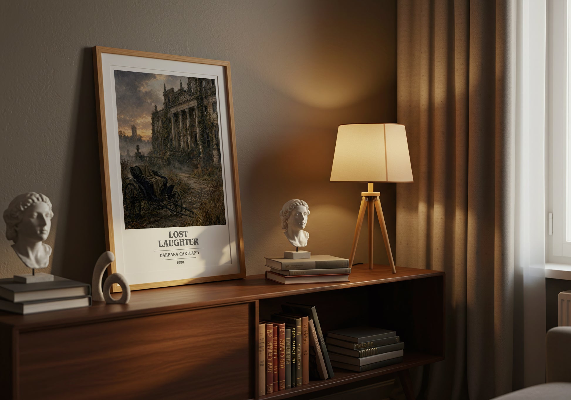 Lost Laughter book cover book poster framed on wall – romance wall art