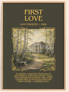First Love Minimalist Book Poster by Ivan Turgenev – image 1