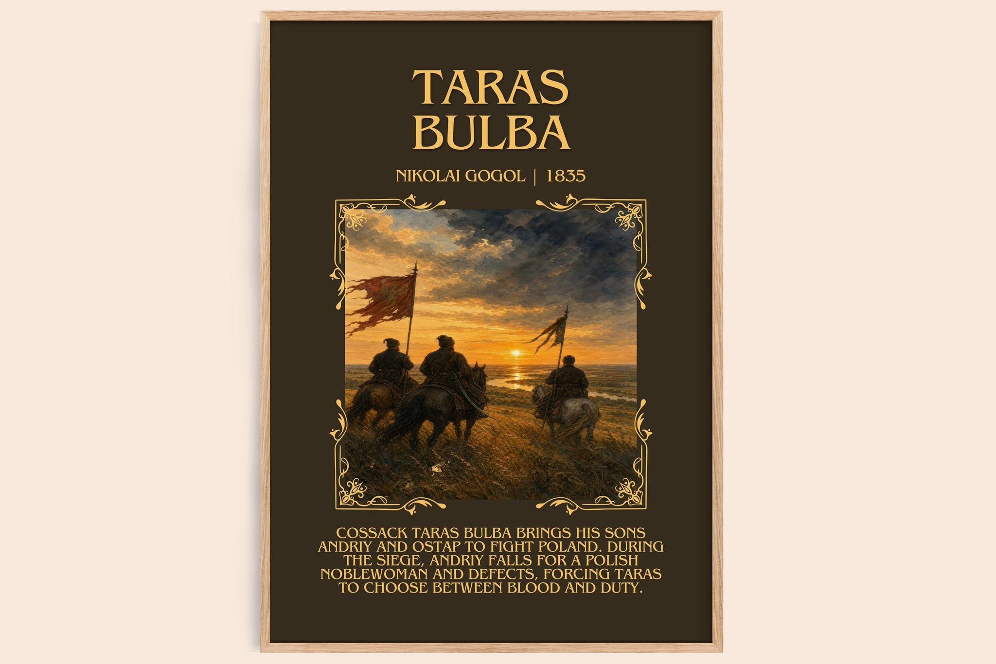 Taras Bulba Minimalist Book Poster by Nikolai Gogol