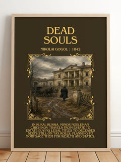 Dead Souls Minimalist Book Poster by Nikolai Gogol – image 2