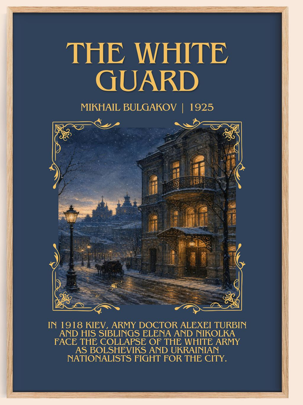 The White Guard Minimalist Book Poster by Mikhail Bulgakov – book poster