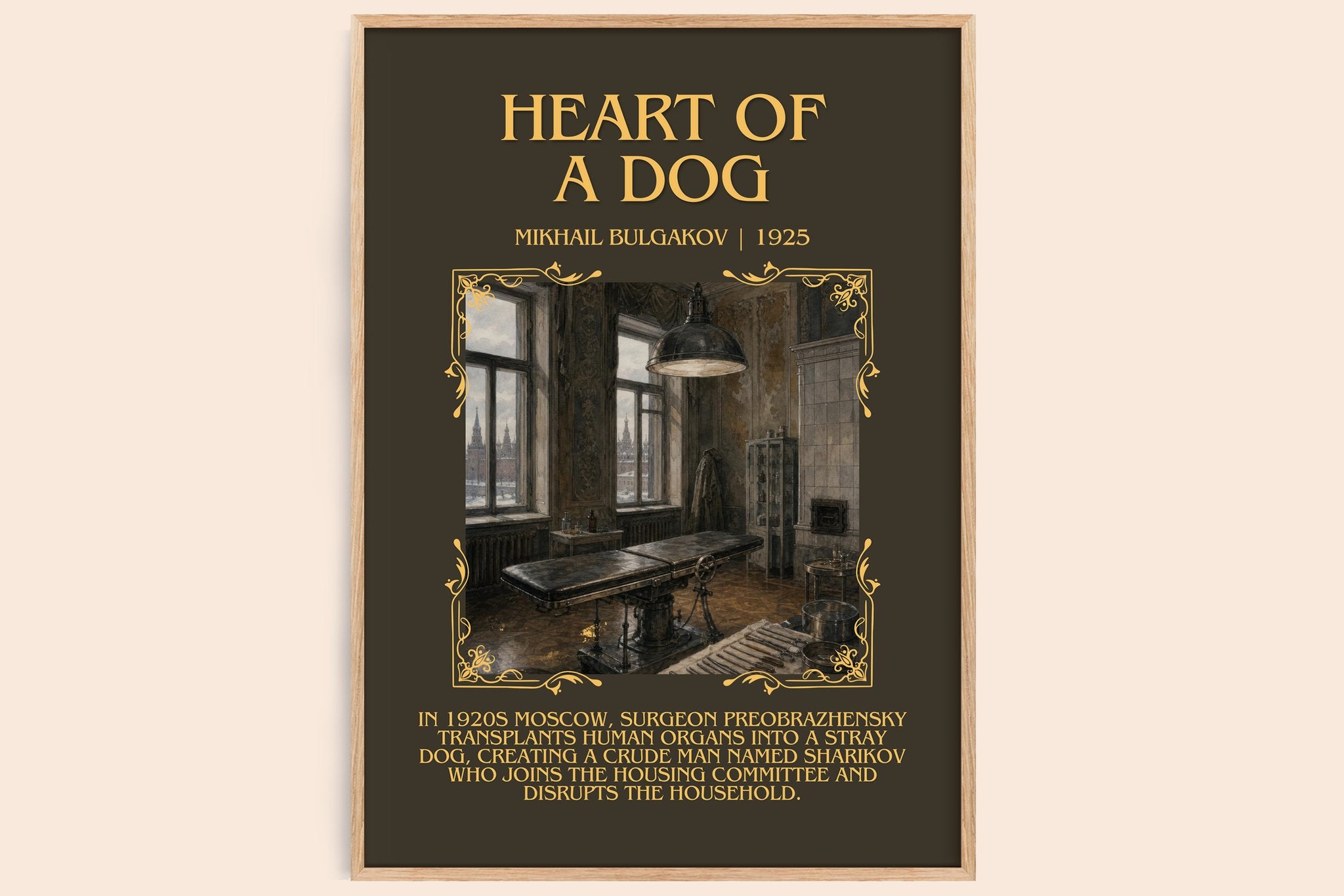 Heart of a Dog Minimalist Book Poster by Mikhail Bulgakov