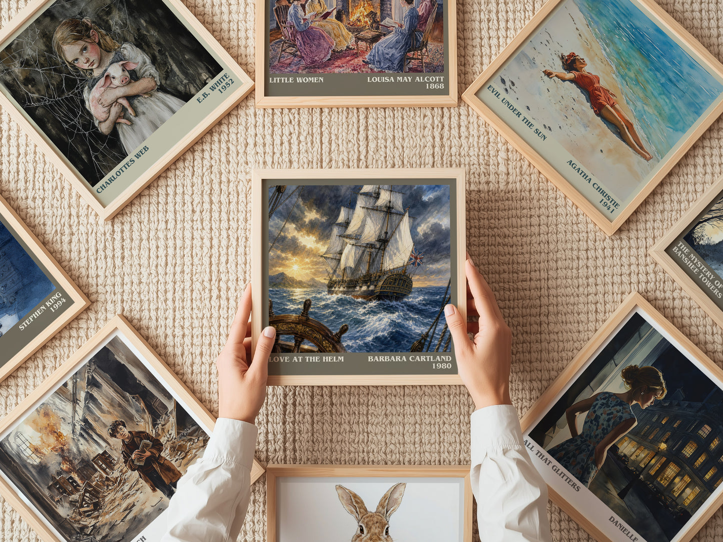 Love At The Helm literary book poster framed on wall – romance wall art