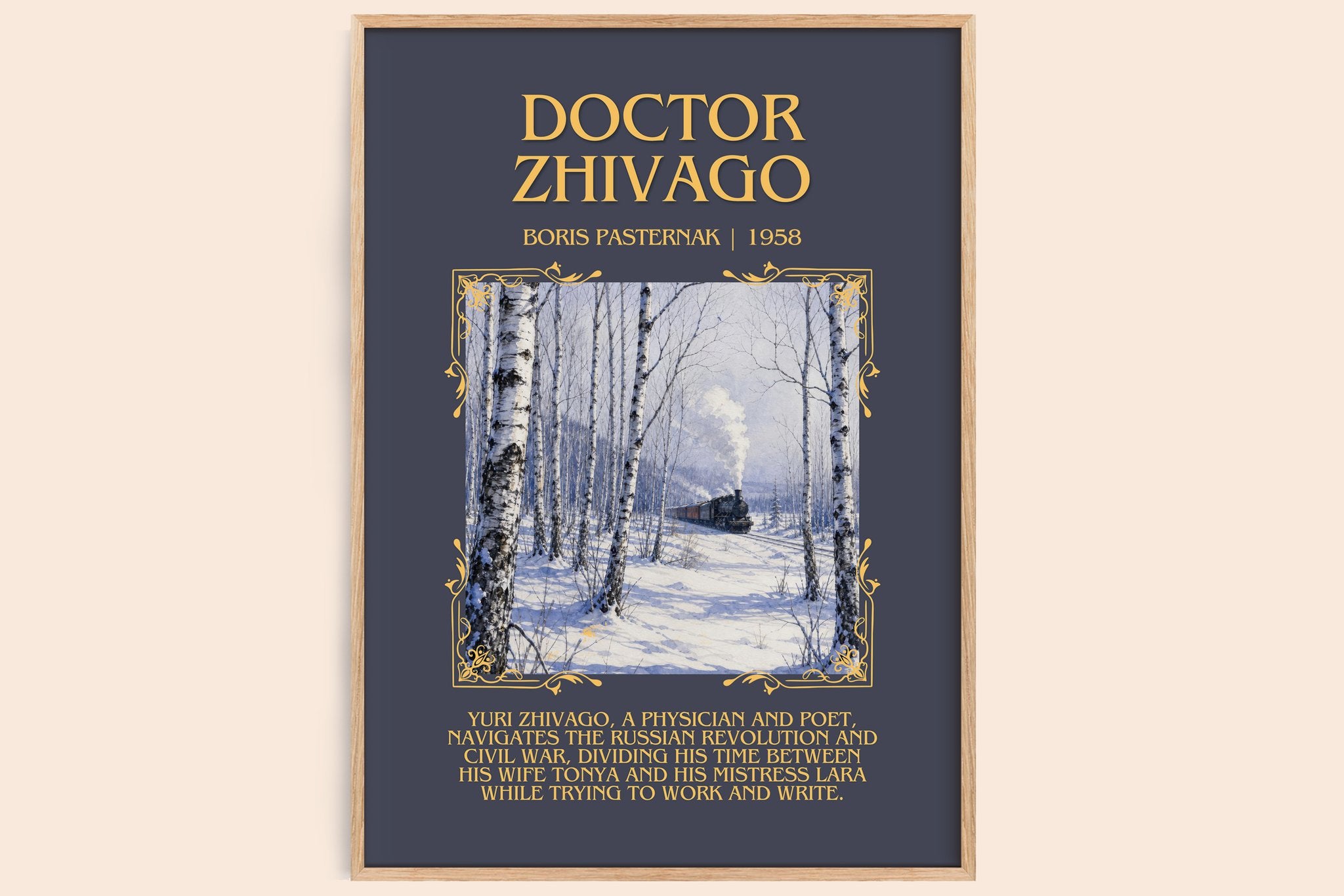 Doctor Zhivago Minimalist Book Poster by Boris Pasternak