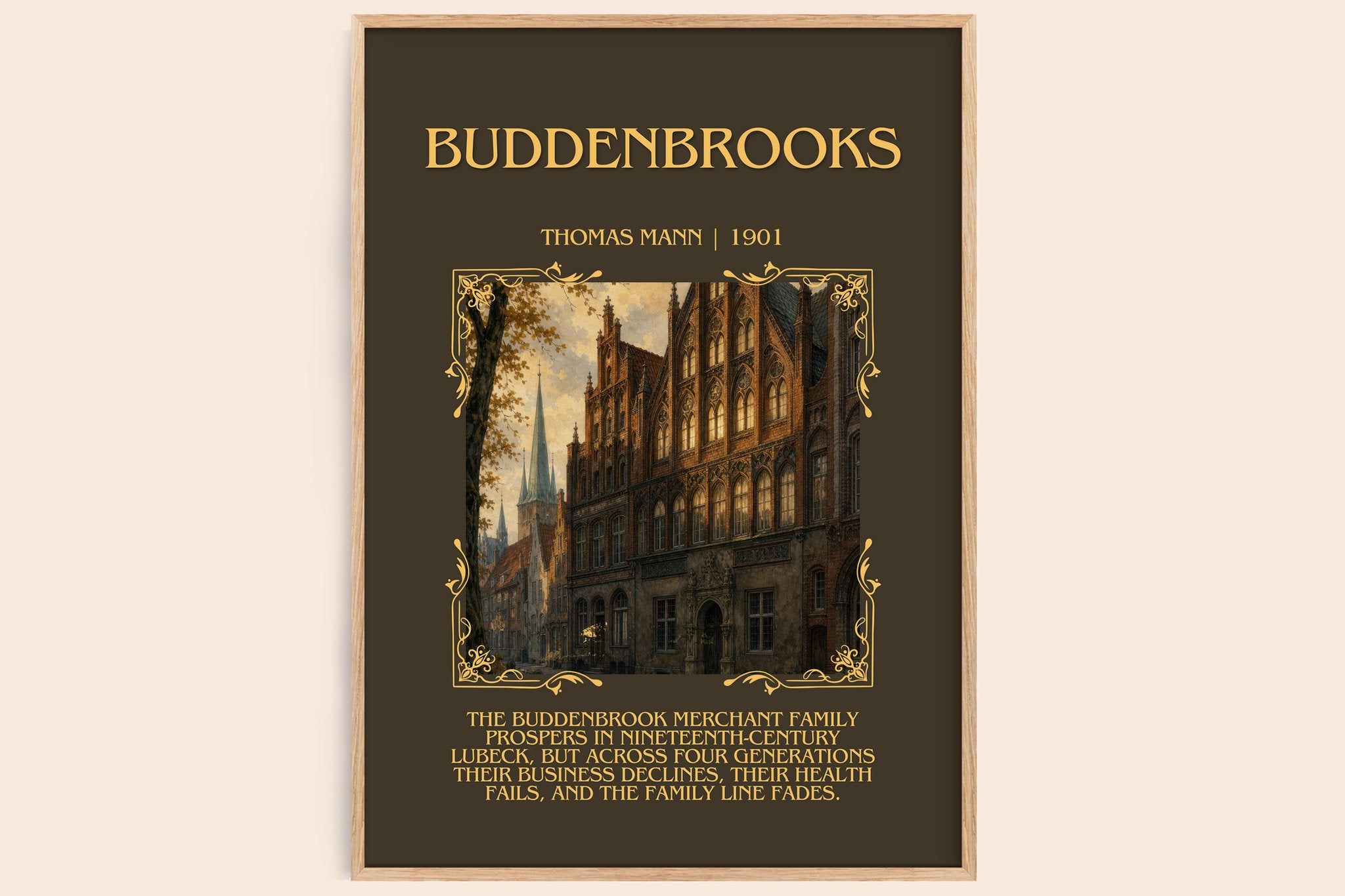 Buddenbrooks Minimalist Book Poster by Thomas Mann