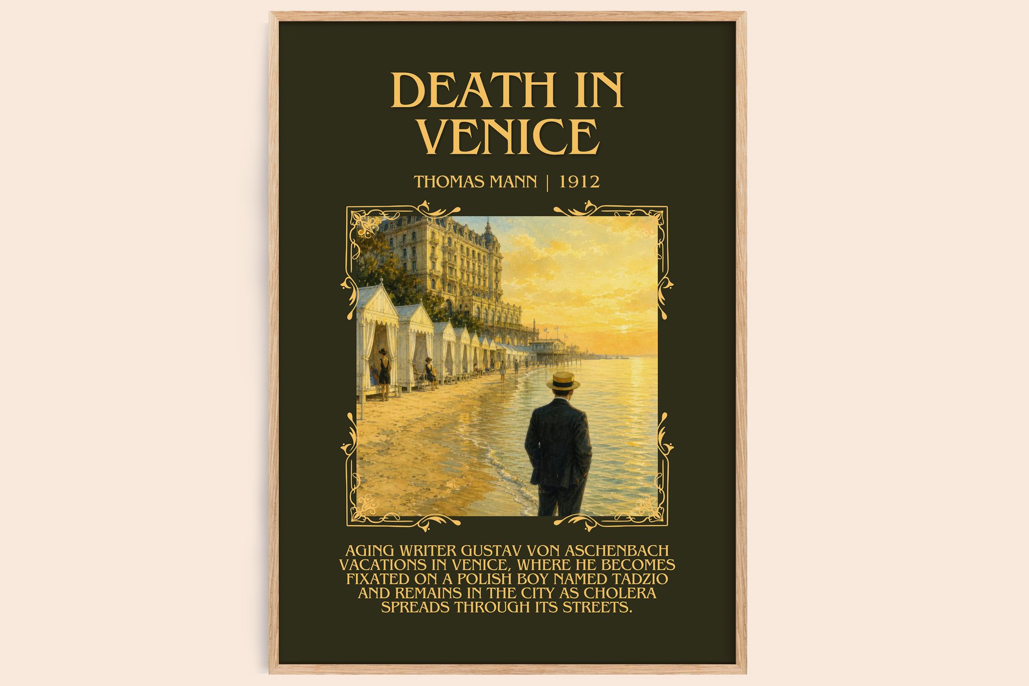 Death in Venice Minimalist Book Poster by Thomas Mann
