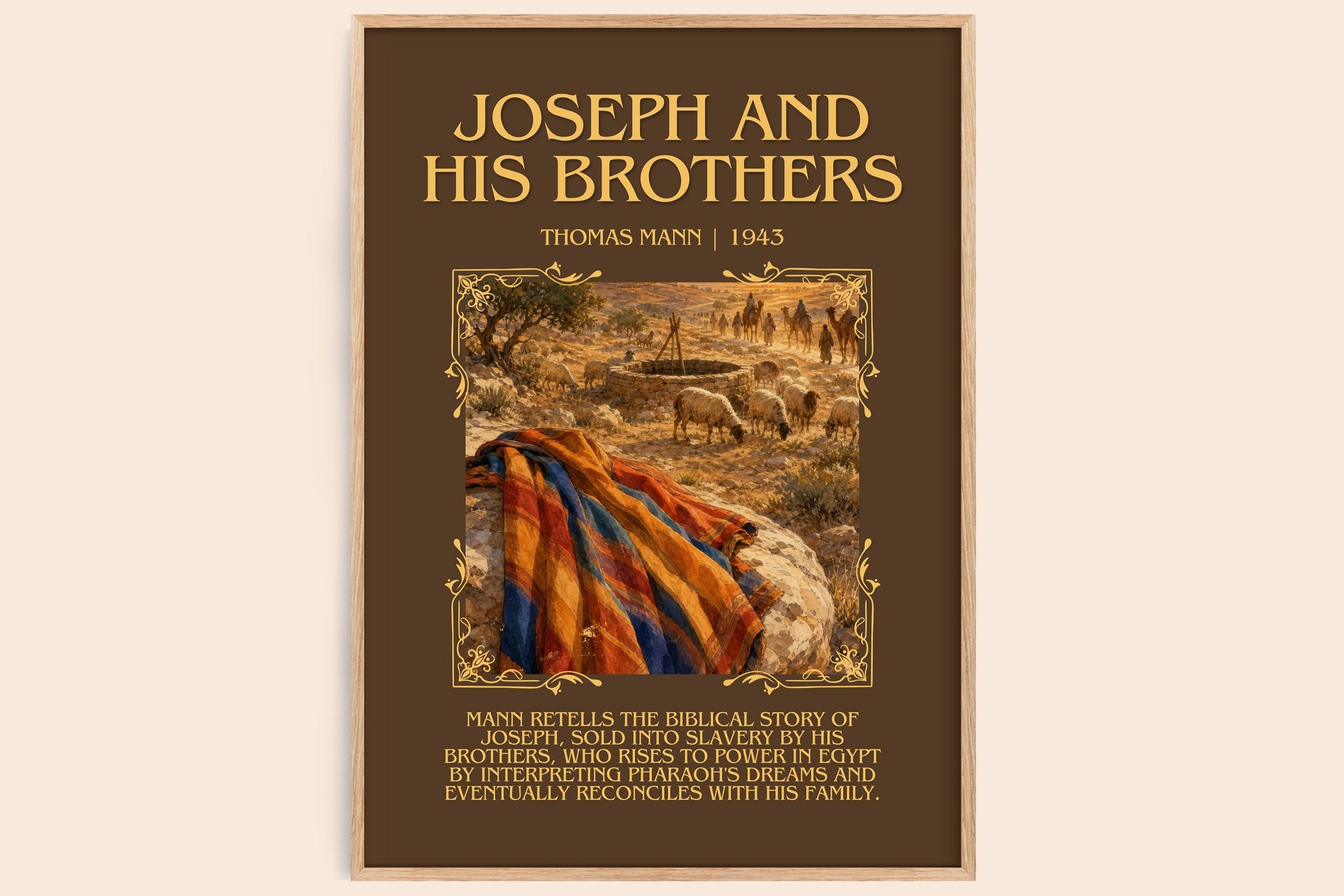 Joseph and His Brothers Minimalist Book Poster by Thomas Mann