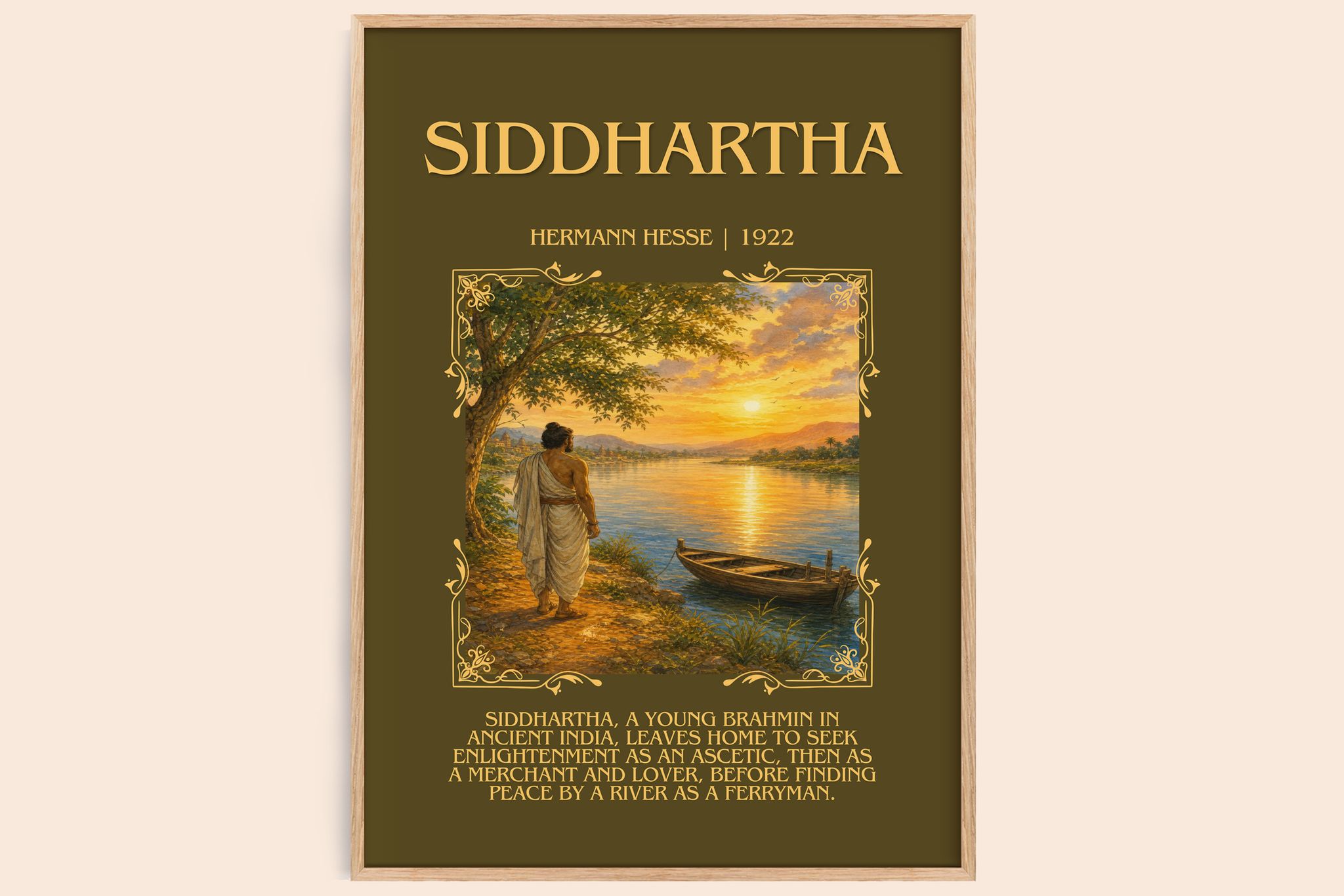 Siddhartha Minimalist Book Poster by Hermann Hesse