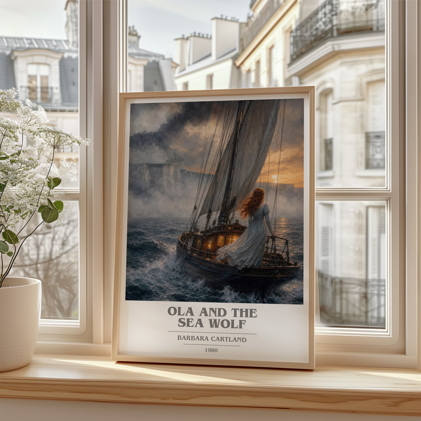 Ola And The Sea Wolf book cover poster colour and style options – Barbara Cartland book art