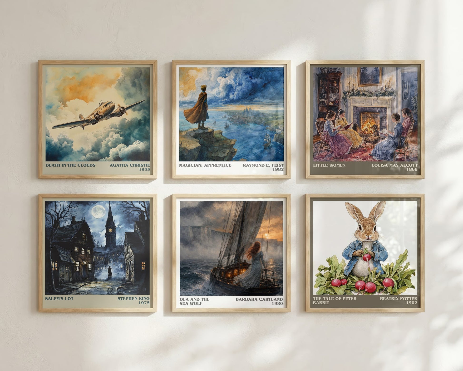 Ola And The Sea Wolf literary print framed by window – literary home decor