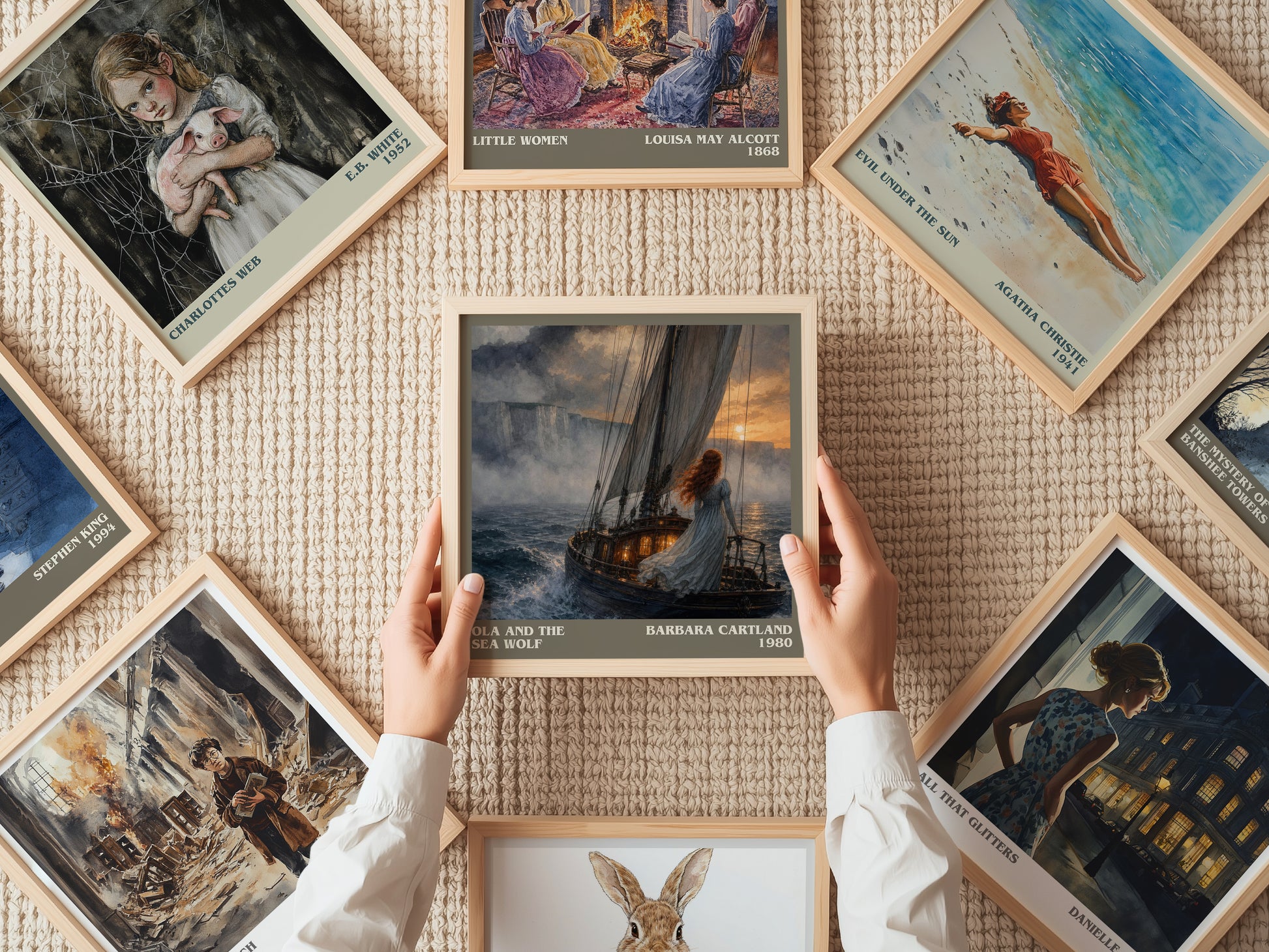 Ola And The Sea Wolf literary book poster framed on wall – romance wall art