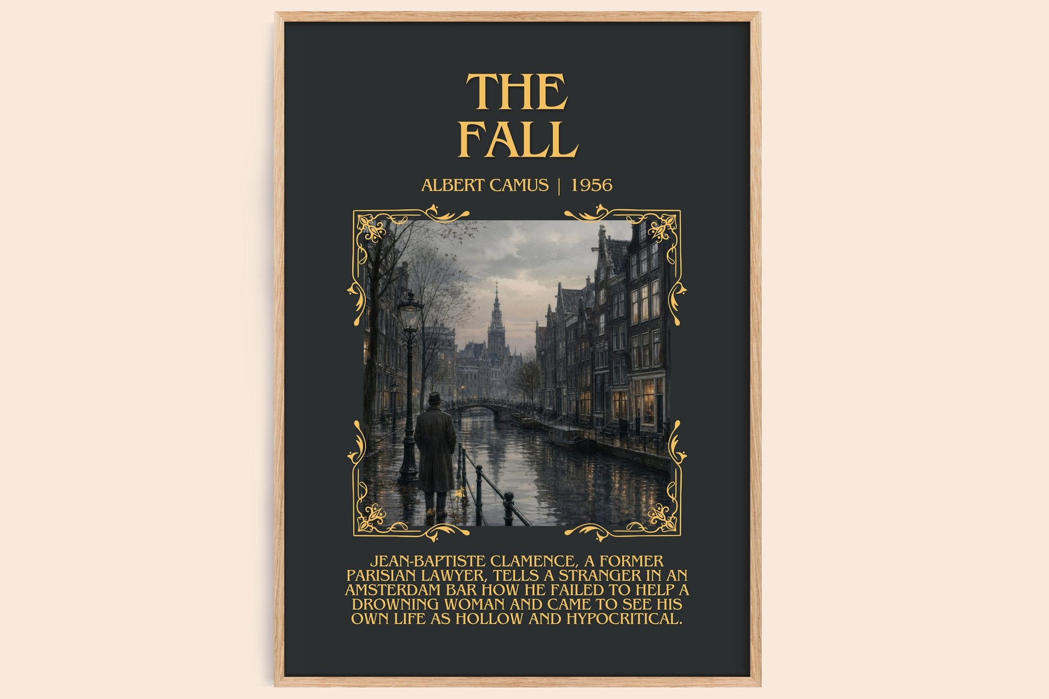 The Fall Minimalist Book Poster by Albert Camus