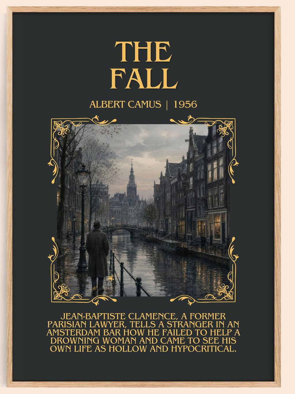 The Fall Minimalist Book Poster by Albert Camus – book poster