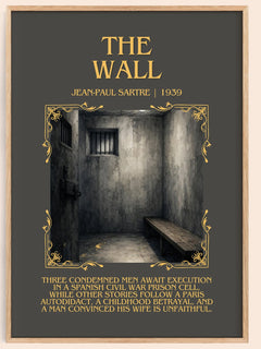 The Wall Minimalist Book Poster by Jean-Paul Sartre – image 1