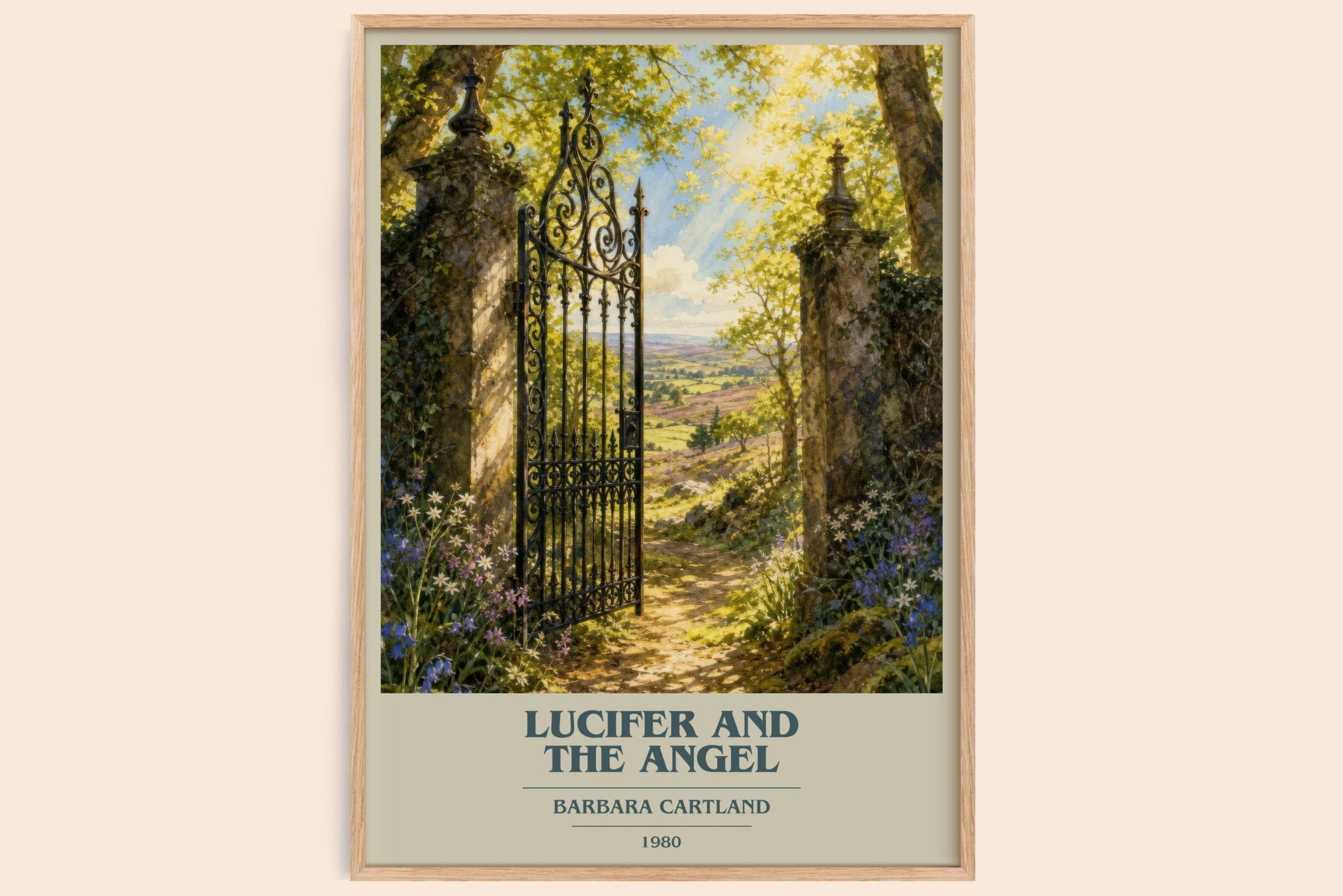 Lucifer And The Angel book cover book poster by Barbara Cartland – framed literary art print