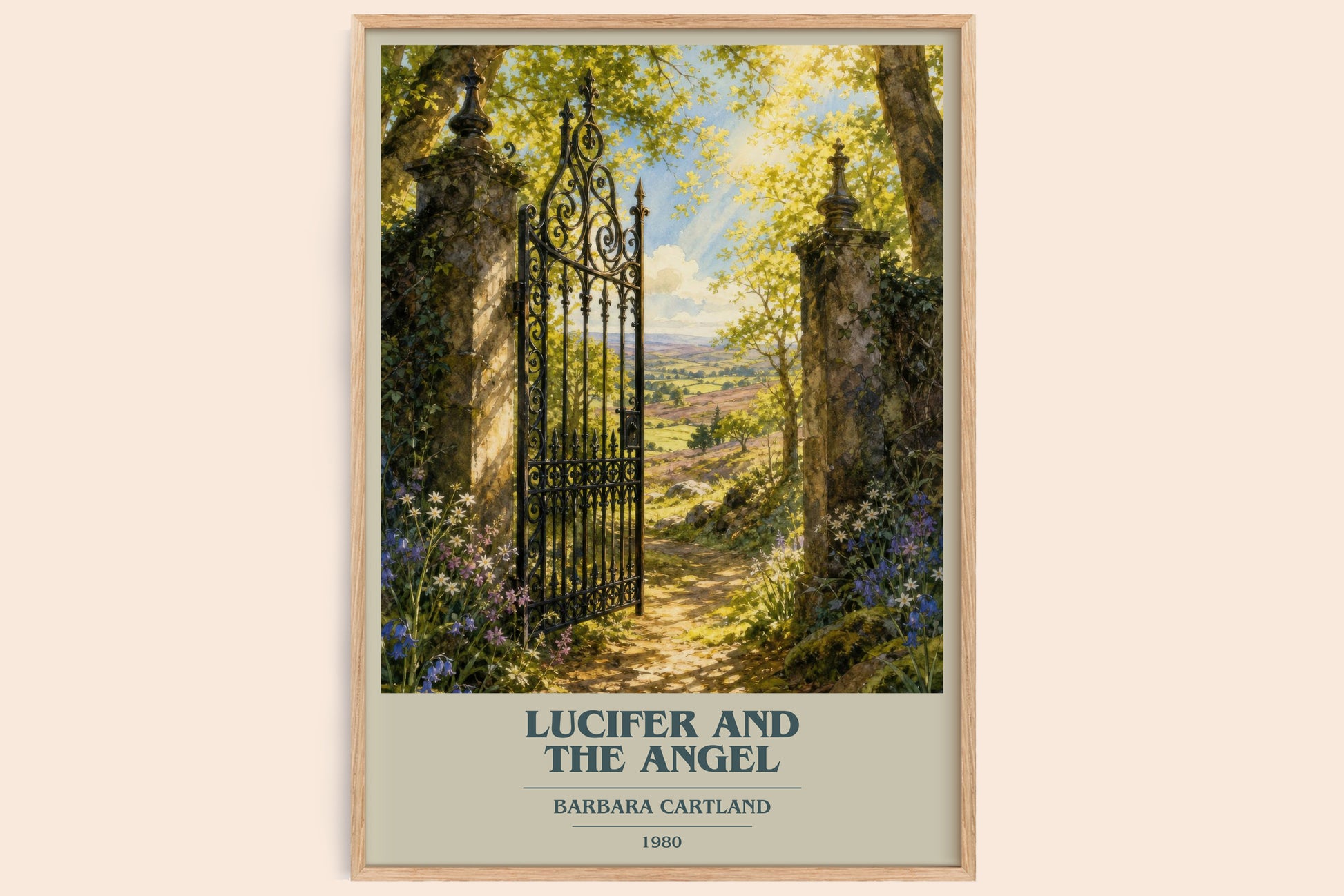 Lucifer And The Angel book cover book poster by Barbara Cartland – framed literary art print