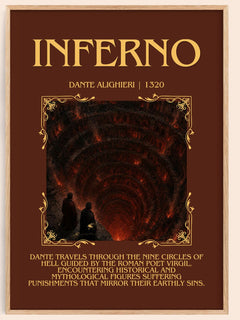Inferno Minimalist Book Poster by Dante Alighieri – image 1