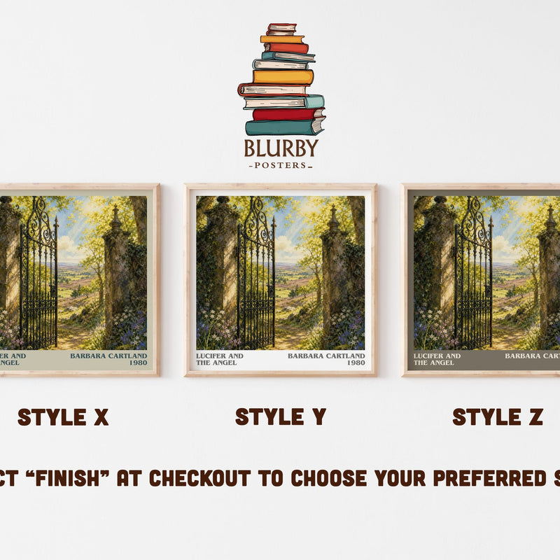 Lucifer And The Angel literary print in frame leaning in hallway – romance wall art