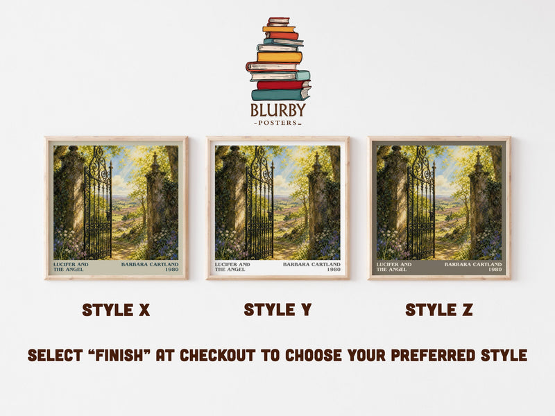 Lucifer And The Angel literary print in frame leaning in hallway – romance wall art