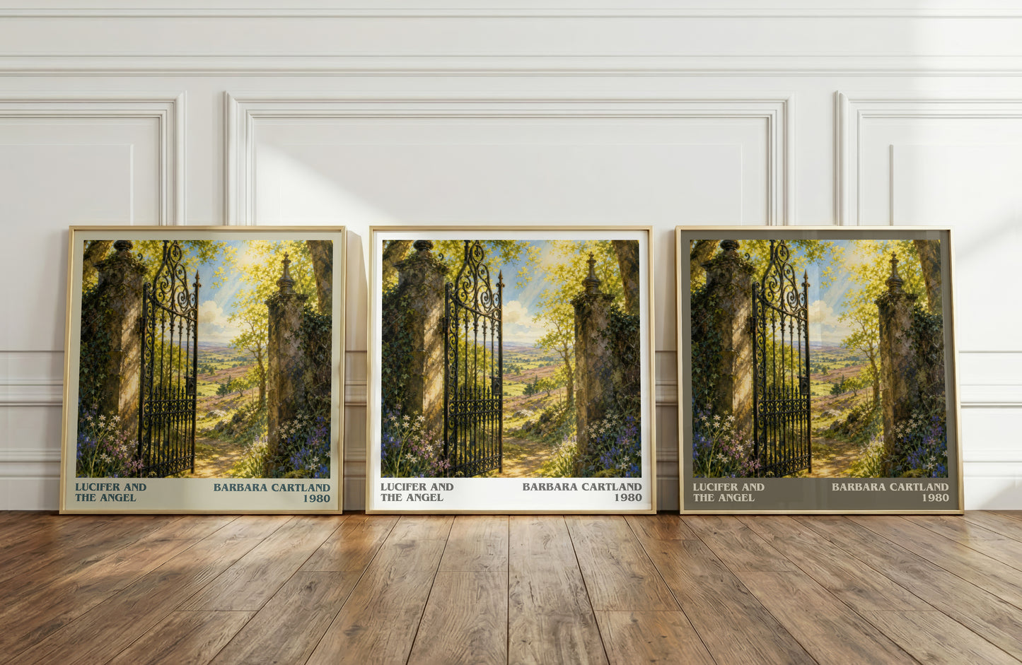 Lucifer And The Angel literary art print colour and style options – Barbara Cartland book art