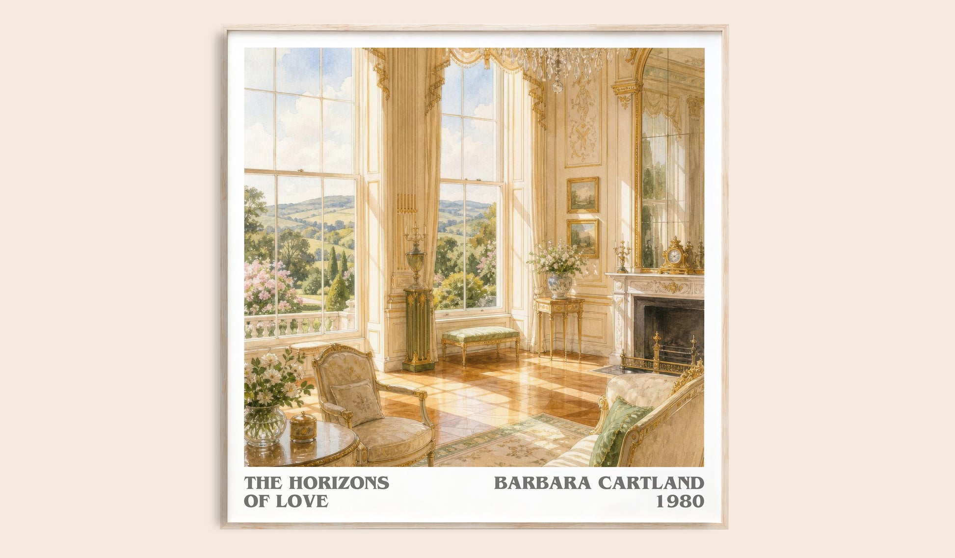 The Horizons Of Love literary book poster by Barbara Cartland – framed literary art print