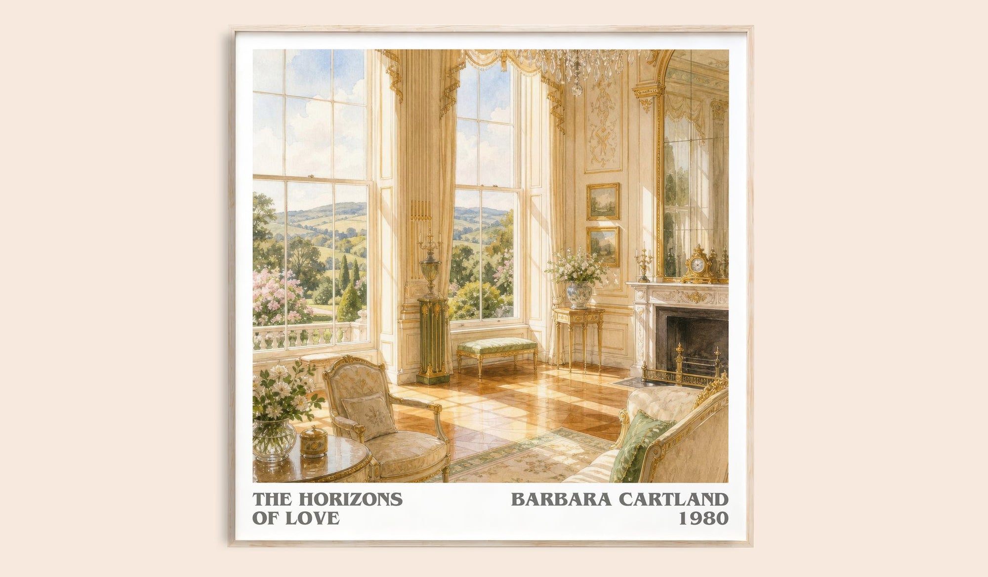 The Horizons Of Love literary book poster by Barbara Cartland – framed literary art print
