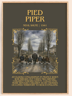 Pied Piper Minimalist Book Poster by Nevil Shute – image 1