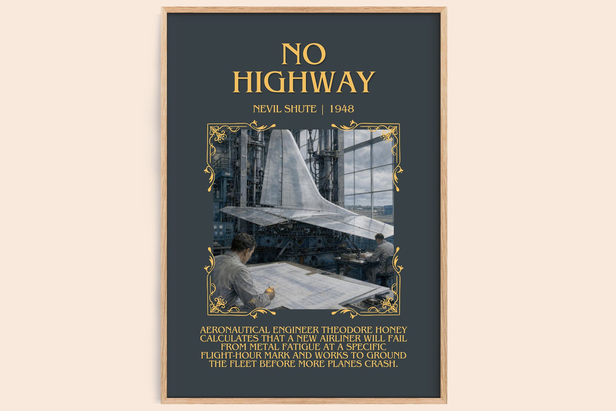 No Highway Minimalist Book Poster by Nevil Shute