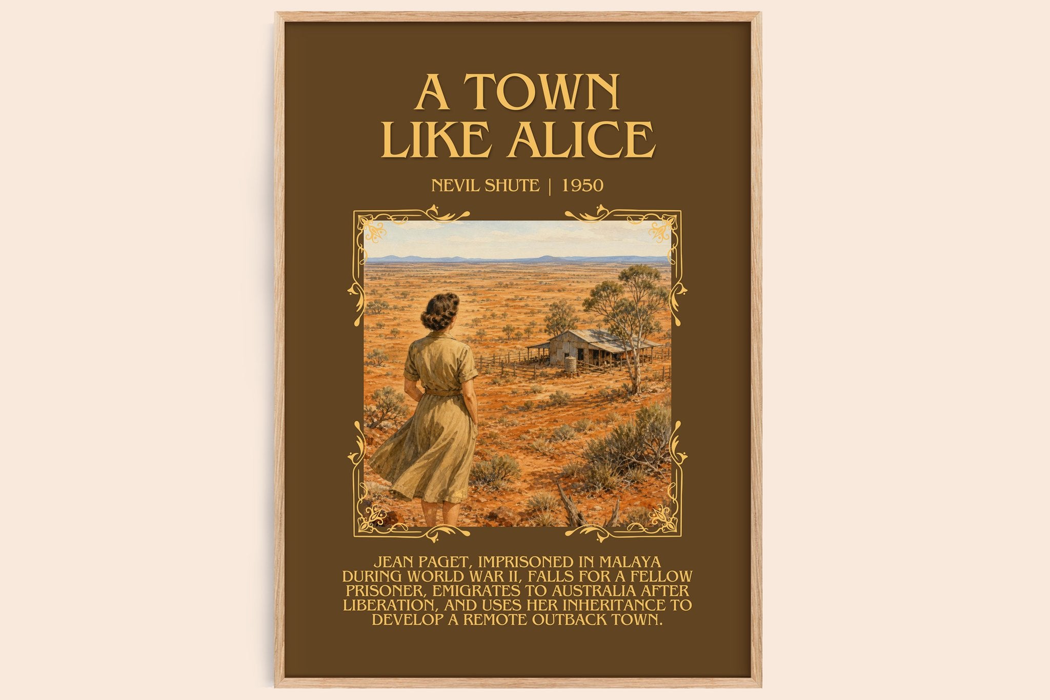 A Town Like Alice Minimalist Book Poster by Nevil Shute