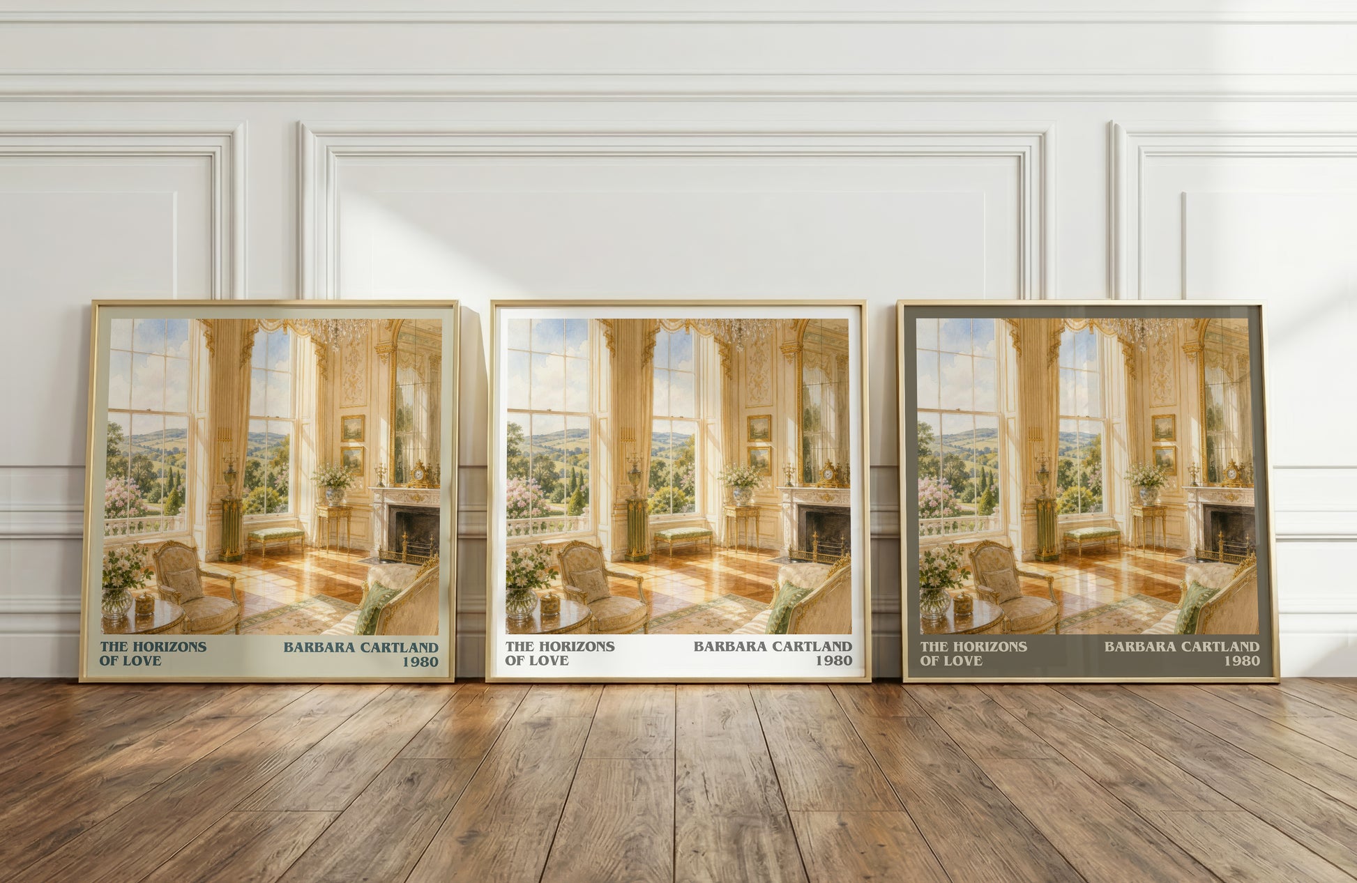 The Horizons Of Love literary art print colour and style options – Barbara Cartland book art