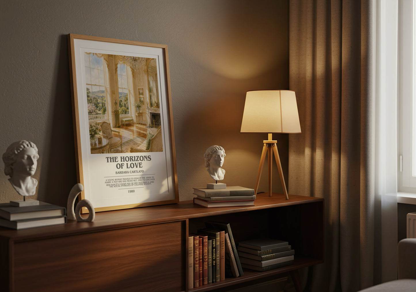 The Horizons Of Love bookish book poster framed on wall – romance wall art