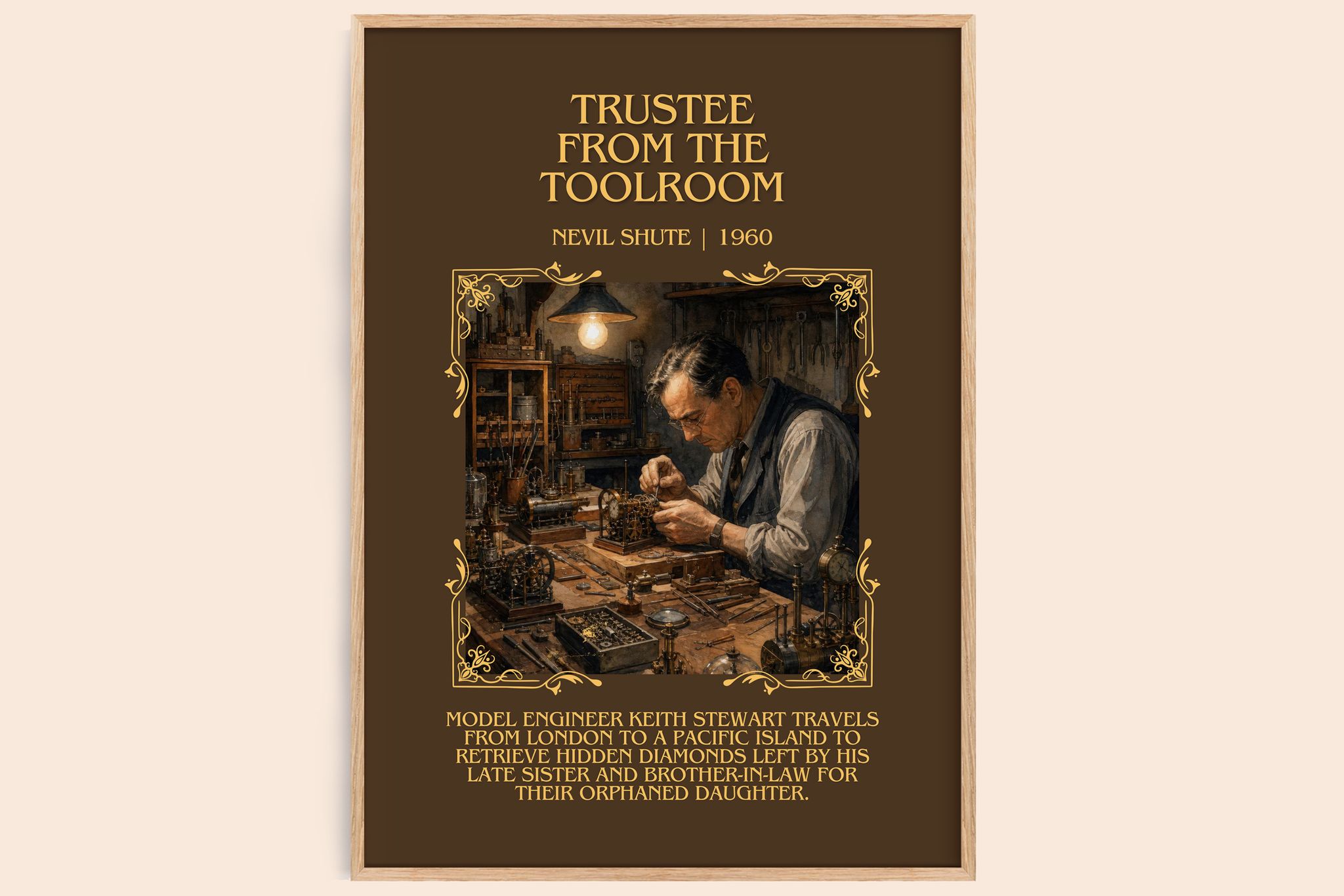 Trustee from the Toolroom Minimalist Book Poster by Nevil Shute