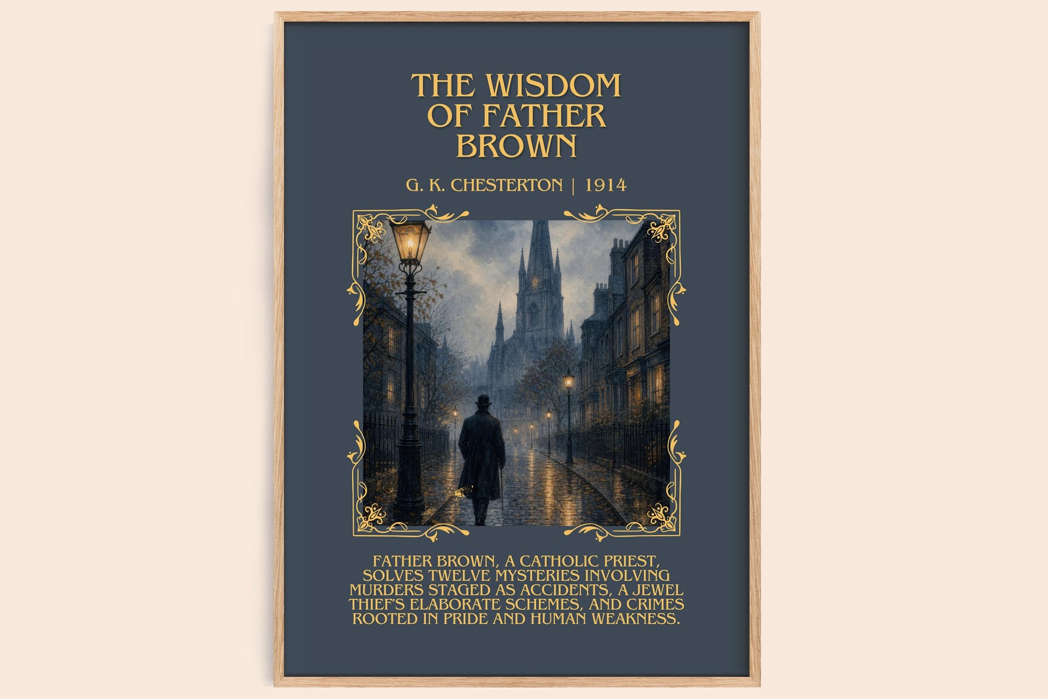 The Wisdom of Father Brown Minimalist Book Poster by G. K. Chesterton