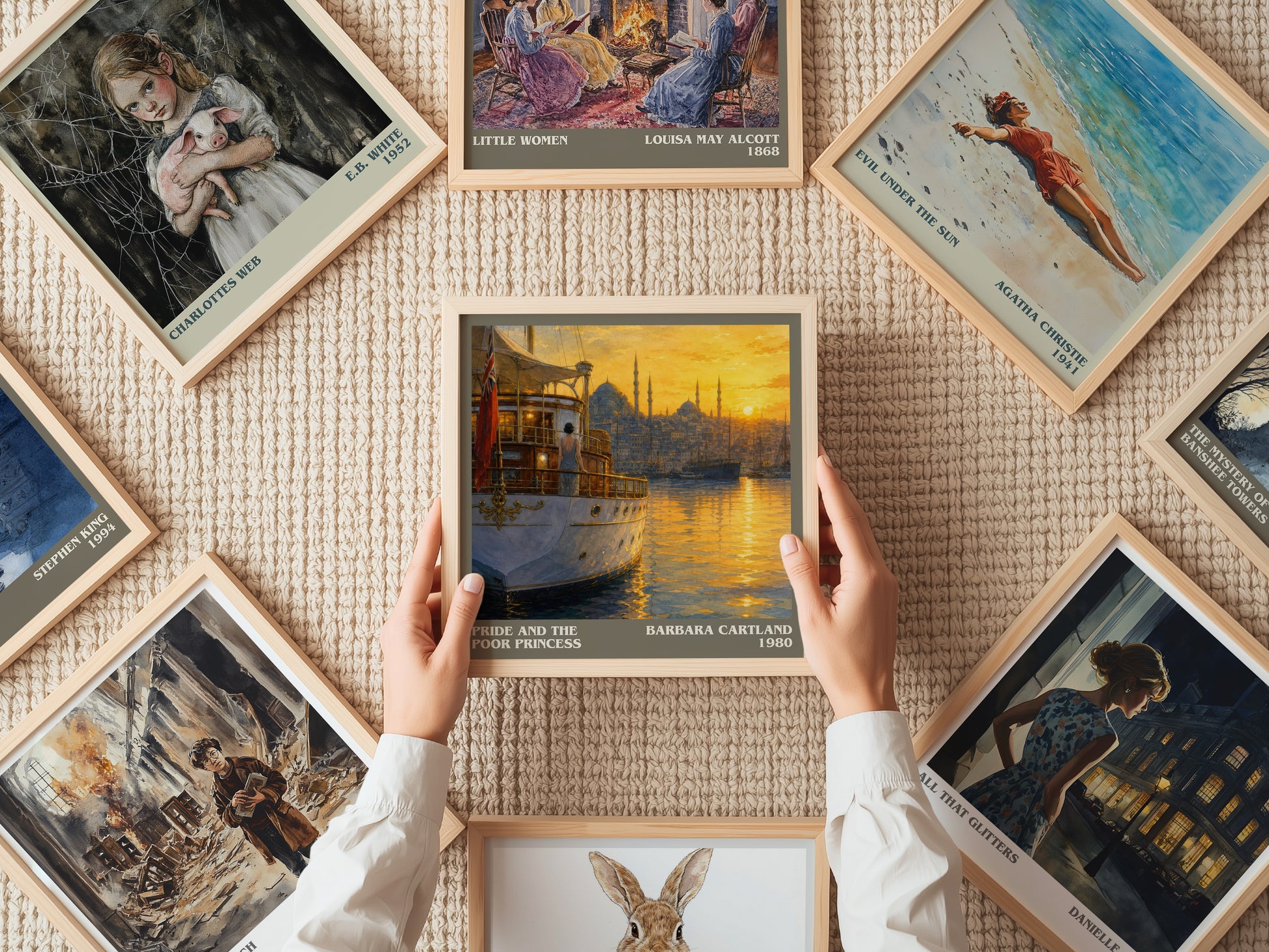 Pride And The Poor Princess literary book poster framed on wall – romance wall art