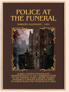 Police at the Funeral Minimalist Book Poster by Margery Allingham – image 1